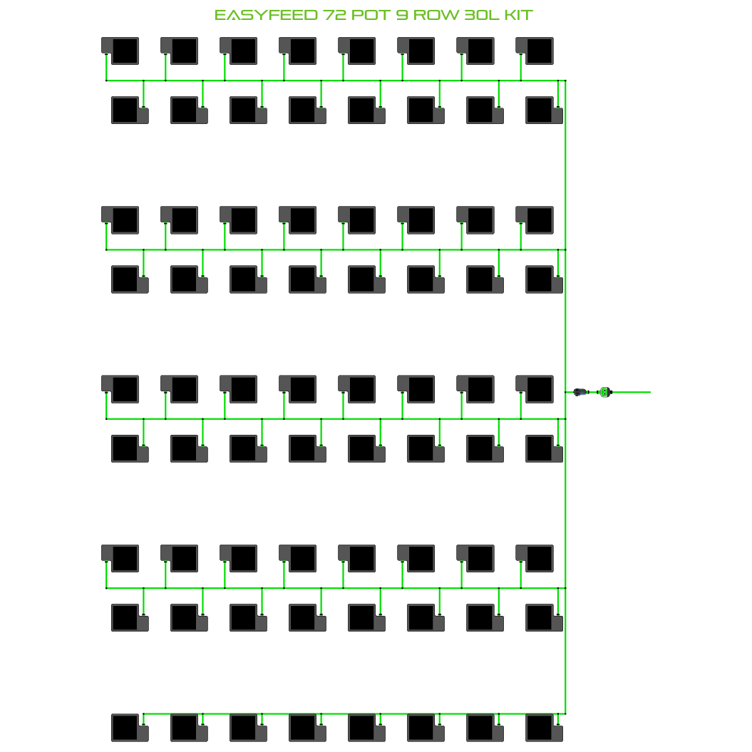 EasyFeed 72 Pot 9 Row Kit