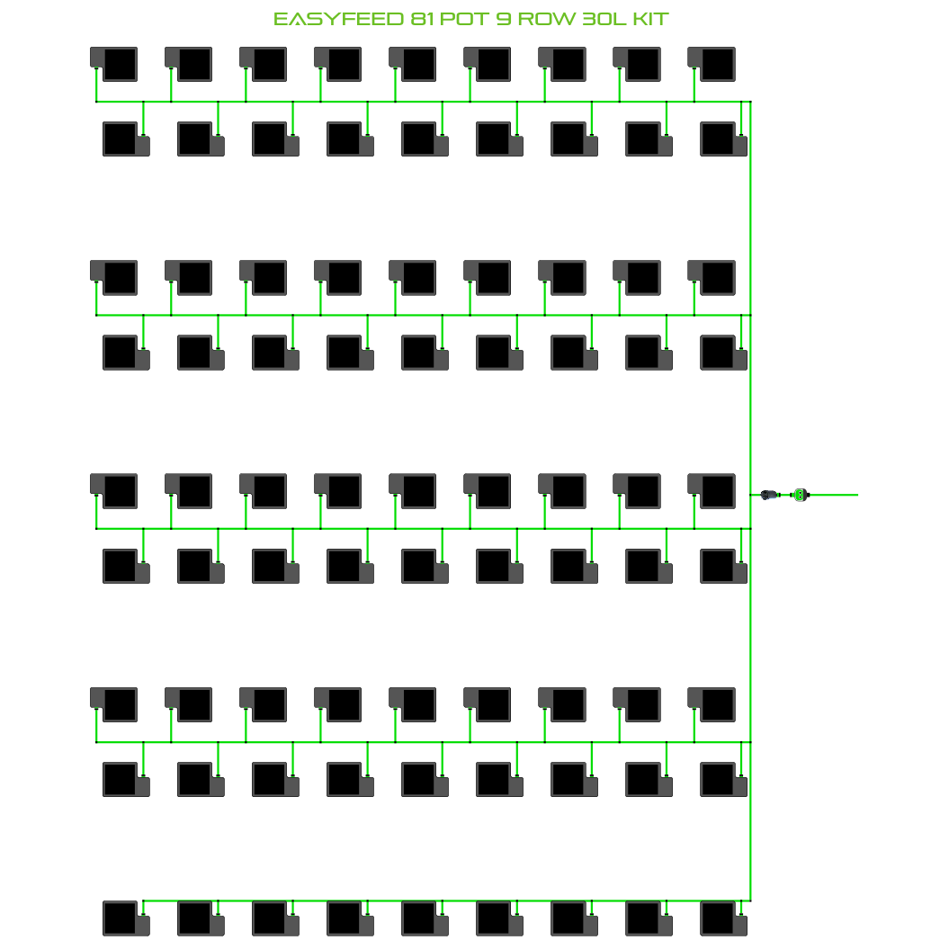 EasyFeed 81 Pot 9 Row Kit