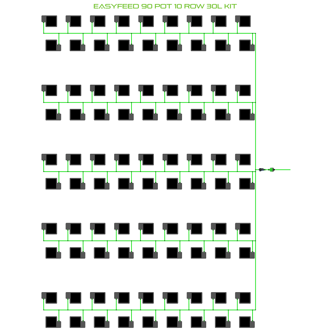 EasyFeed 90 Pot 10 Row Kit