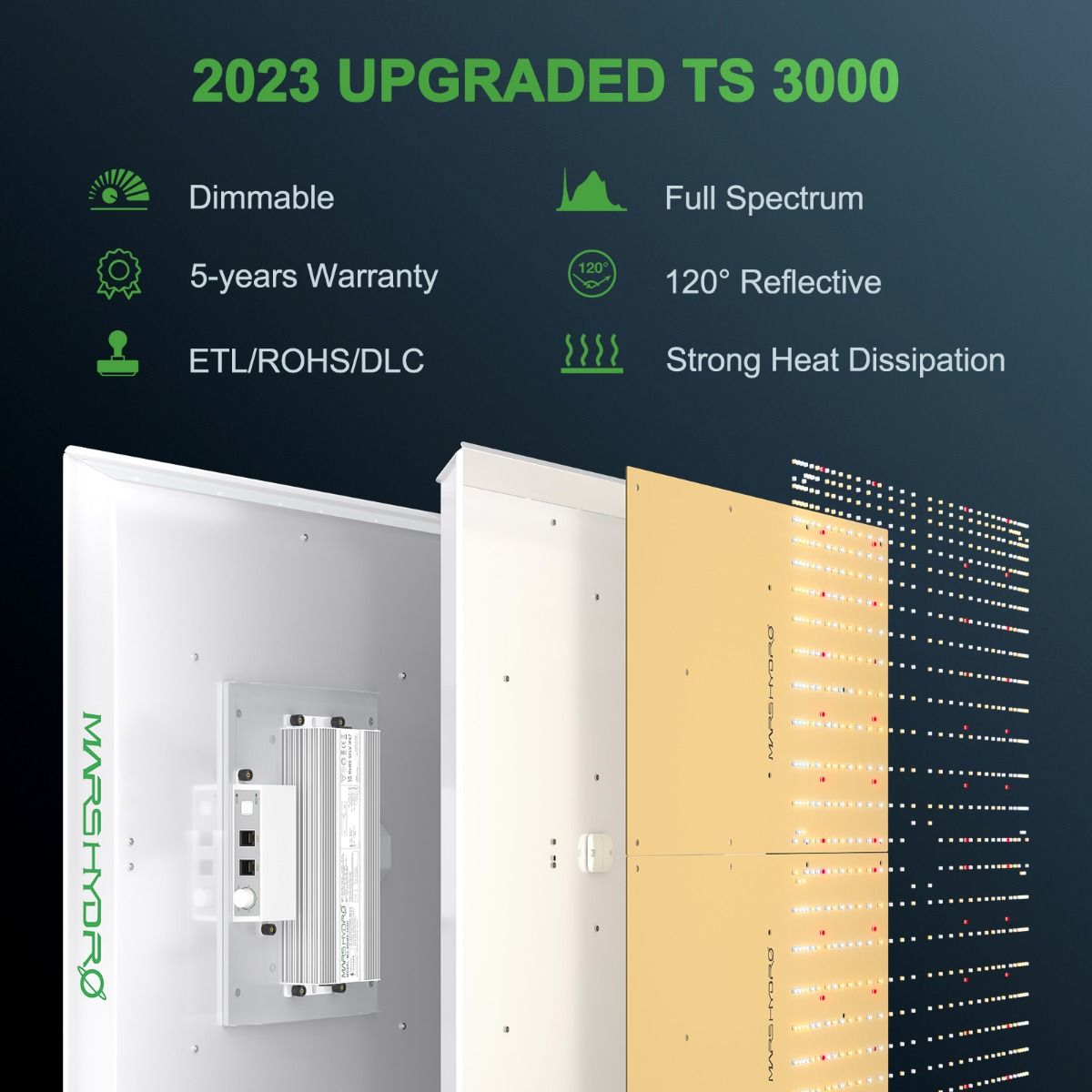 Mars Hydro 5' x 5' Grow Tent Kit with TS 3000 LED Grow Light