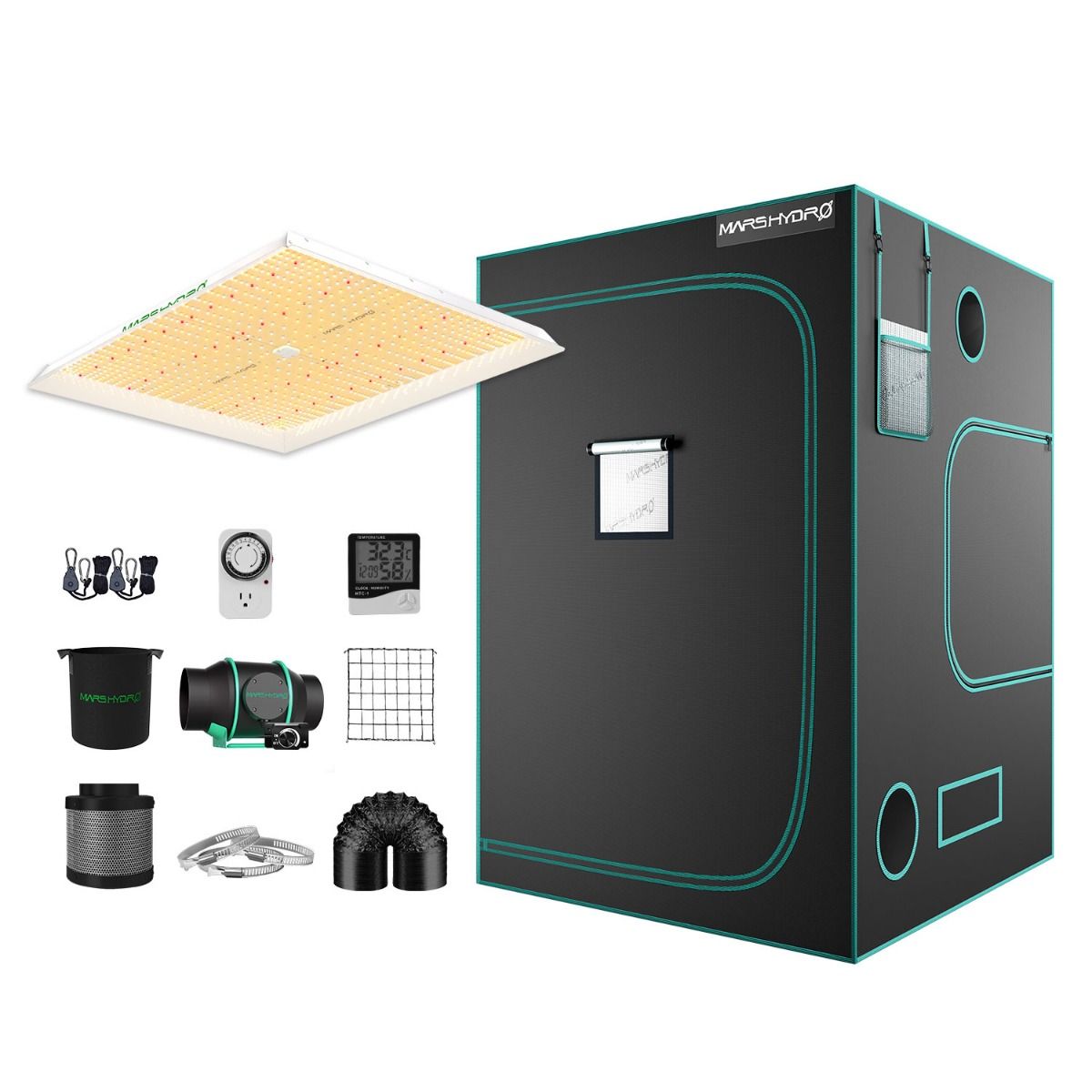 Mars Hydro 5' x 5' Grow Tent Kit with TS 3000 LED Grow Light