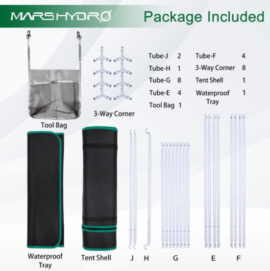 Mars Hydro 2.3' x 2.3' x 5.3' Indoor Grow Tent