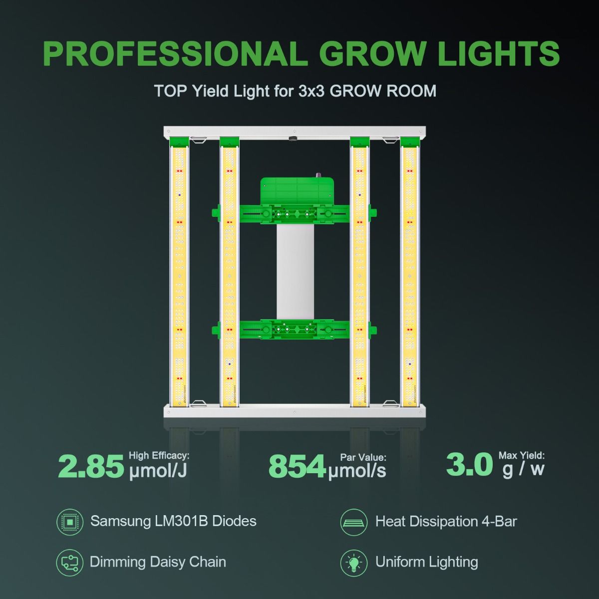 Mars Hydro 3.3' x 3.3' Grow Tent Kit with FC 3000 LED Grow Light