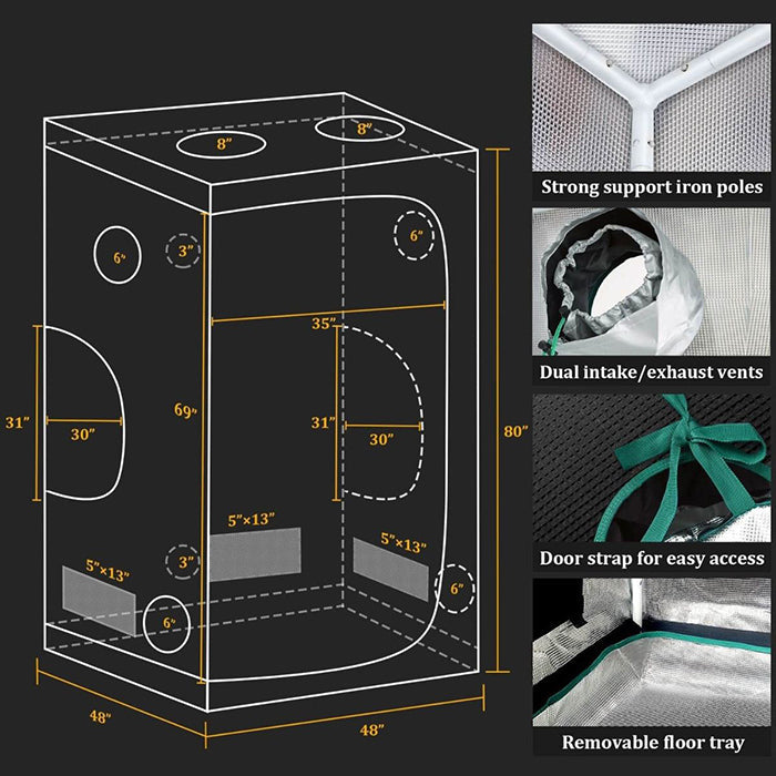 Mars Hydro 4' x 4' TSW 2000 LED Grow Tent Kit